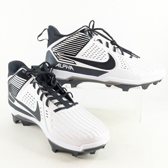 Nike Alpha Menace Strong Football Cleats White Black Men’s Size 16 IB2572-100 main image 4